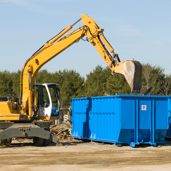 what size residential dumpster rentals are available in Mountain View CA